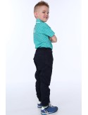 Boys\' trousers with elastic bands, navy blue NDZ105 - Online store - Boutique